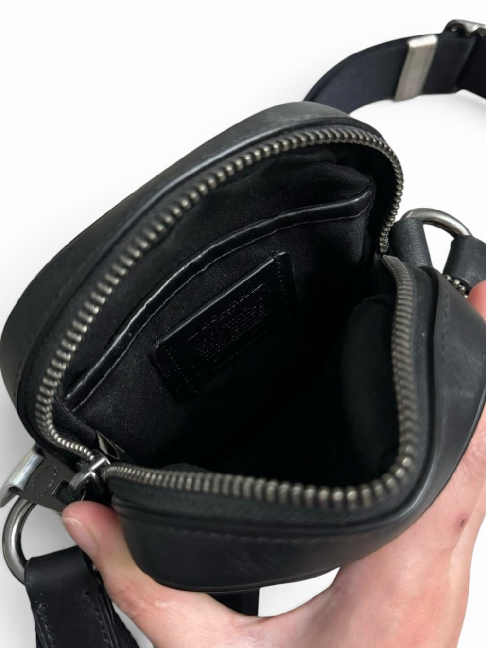 Coach Terrain Leather Holographic Crossbody Bag in Black F89176 - Picture 5 of 8